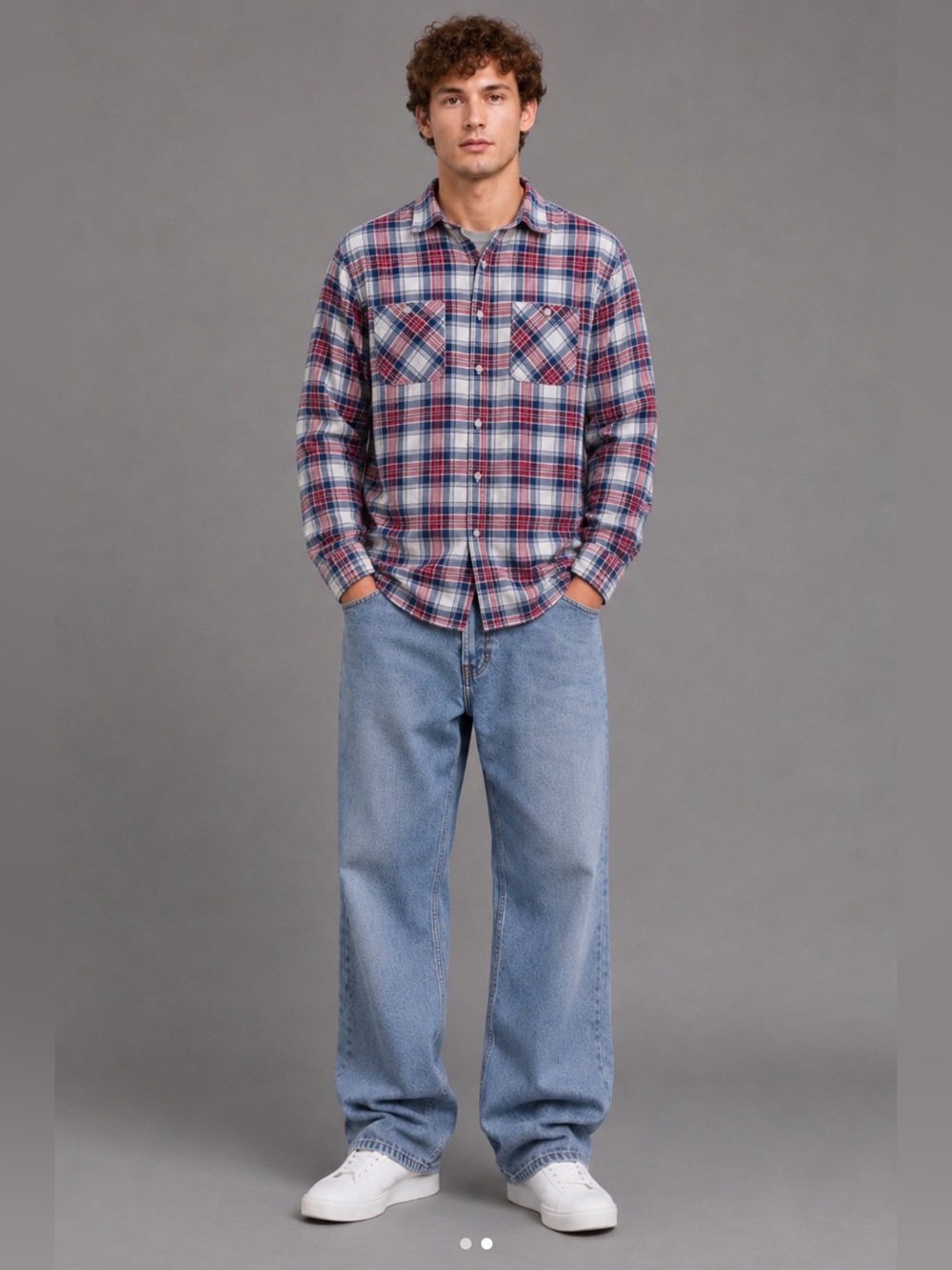 Topman cotton plaid shirt size medium excellent condition
